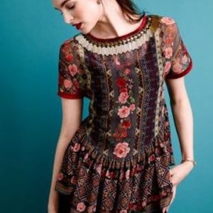 Anthropologie Preeti S Kapoor Peplum top